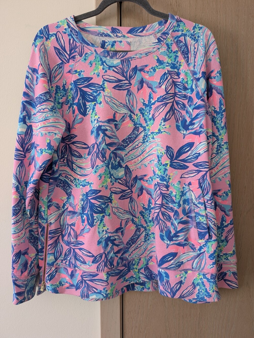 Lilly Pulitzer Floral Crewneck Cotton Sweatshirt